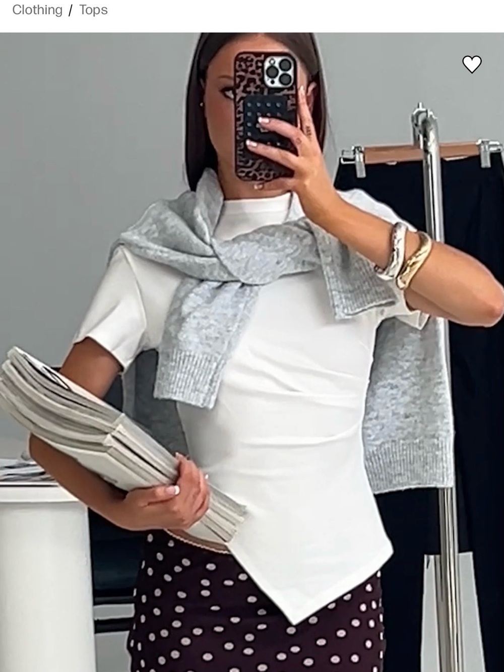 Princess Polly Lioxa ruched waist white tee